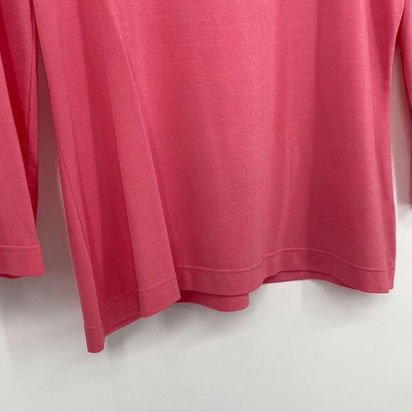 Escada Scoop Neck Long Sleeve Stretch Pullover Top Barbie Pink Size 40 Medium - Picture 3 of 12